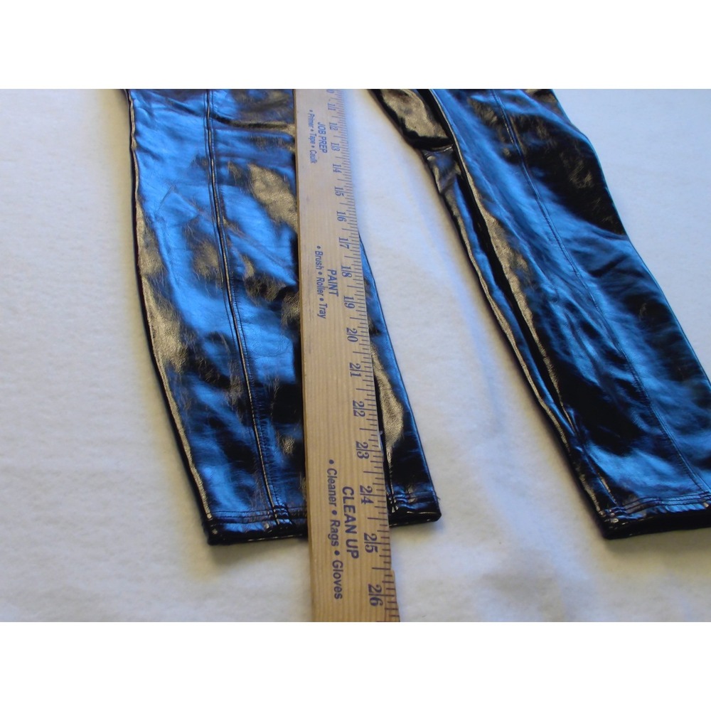 Spanx Faux Leather Patent Leggings Black High Waisted Shiny Pants Small S - Picture 11 of 12